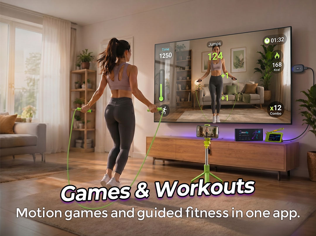 SenseGo AI Motion Gaming System | Games, Workouts & Family Fun on Your TV